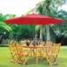 Yescom 13ft XL Outdoor Patio Umbrella w/ German Beech Wood Pole Beach Yard Garden Wedding Cafe Garden   